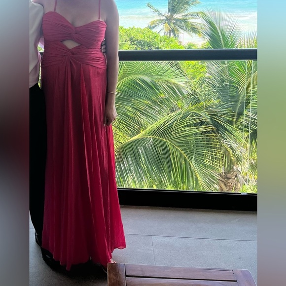 LIKELY Clea Gown in Raspberry Color - Picture 10 of 10